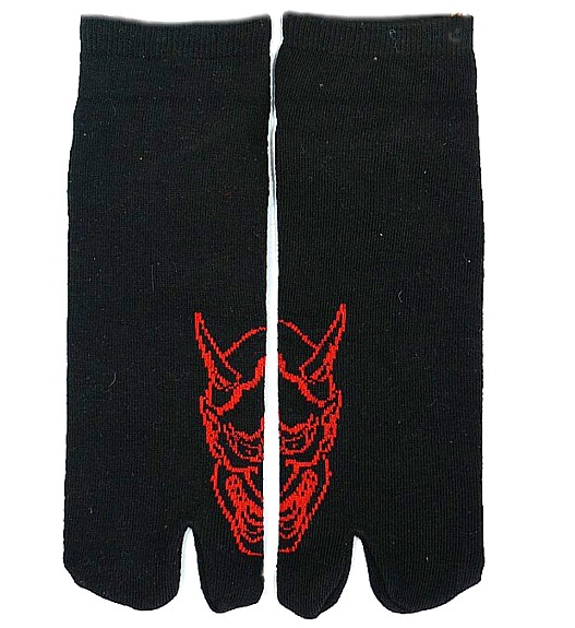 японские носки таби с рисунком в виде маски демона