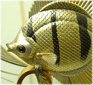 японское интерьерное украшение из серебра Рыбки, 1950-е гг.