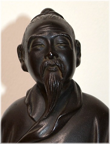 японская бронзовая статуэтка Дзюродзин, один из Семи Богов Счастья