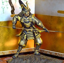 бронзовая фигура Самурая на поле битвы, 1800-е гг.