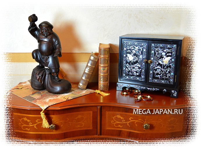 бронзовая фигура ДАЙКОКУ - дорогой антикварный подарок!  Mega Japan онлайн магазин