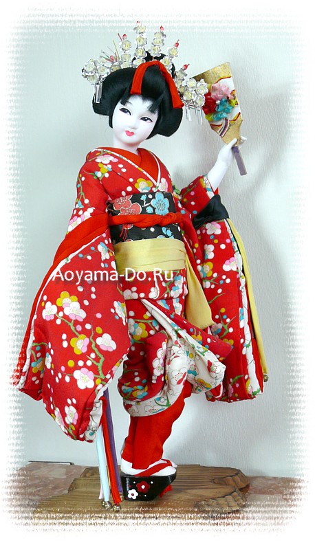 антикварная японская кукла 
