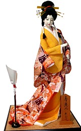 японская интерьерная кукла Дама со светильником