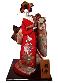 японская интерьерная кукла Танцовщица с барабаном 