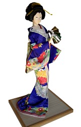 японская интерьерная кукла Дама с веером