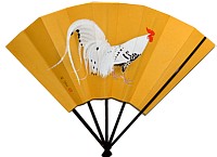японский  веер с авторским рисунком