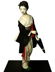 Девушка с зонтиком, статуэтка, Япония