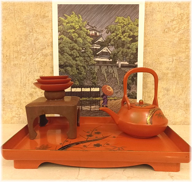 японский старинный набор посуды для сакэ