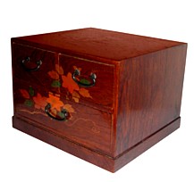 японская деревянная шкатулка для коллекций 