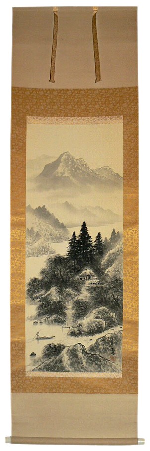 японская картина Пейзаж в горах, 1960-е гг.
