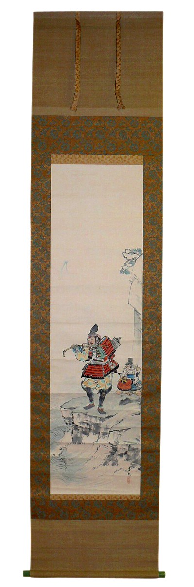 японский рисунок на свитке Самурай, 1880-90-е гг.