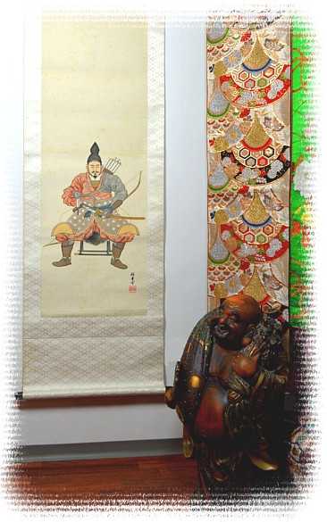 японский рисунок на свитке, тушь, бумага, шелк, 1880-е гг., эпоха Мэйдзи