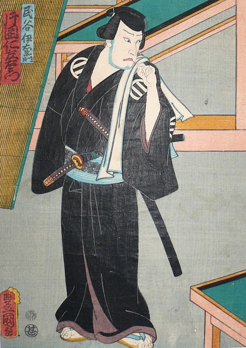 Utagawa Kanesada Toekuni III,  гравюра укие-э, после 1844 г.