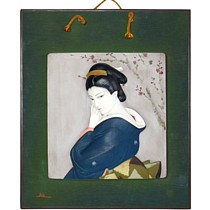 японская картина на керамике, 1930-е гг.
