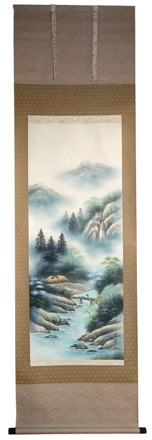 японская картина Пейзаж с рекой, 1930-е гг.