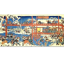 японская гравюра 47 ронинов, 1850-е гг.