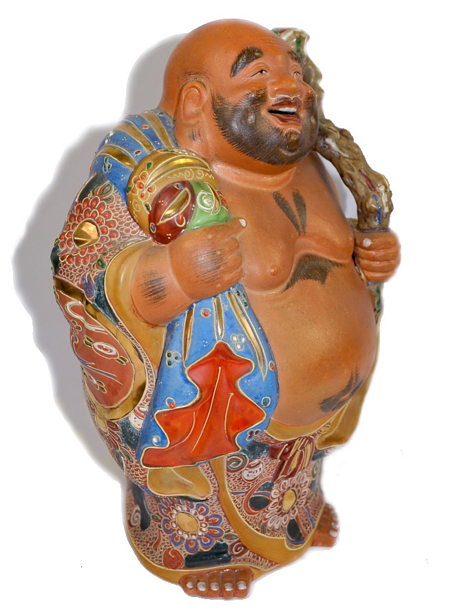 Хотэй, один из Семи Богов Счастья, японская статуэтка из фарфорра
