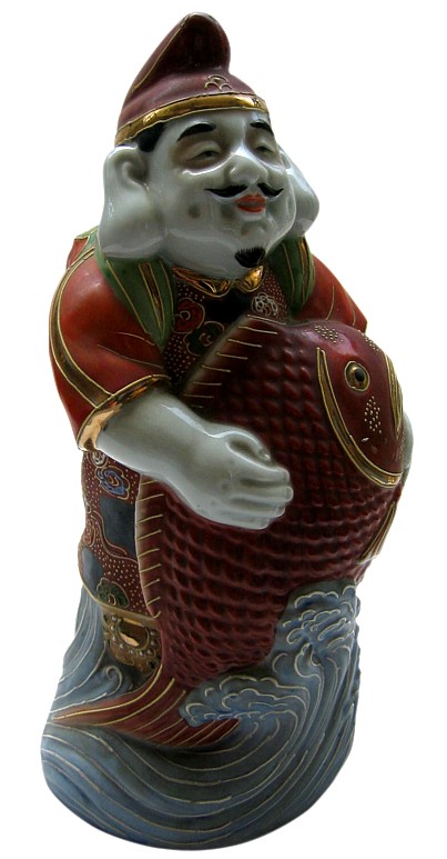 ЭБИСУ, японская антикварная фарфоровая статуэтка, 1920-е гг.