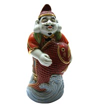 Японский антикварный фарфор: статуэтка в виде одного из Семи Богов Счастья ЭБИСУ