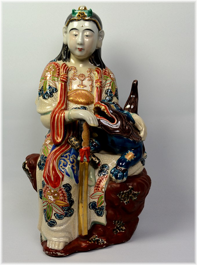 Бодхисатва, японская антикварная фарфоровая фигура,  1850-е гг.