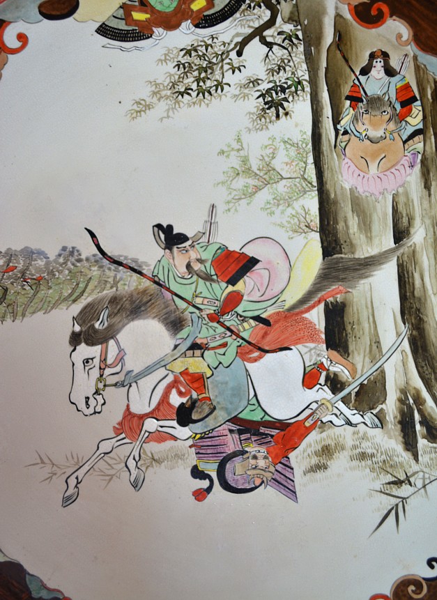 рисунок на антикварном японском блюде эпохи Эдо