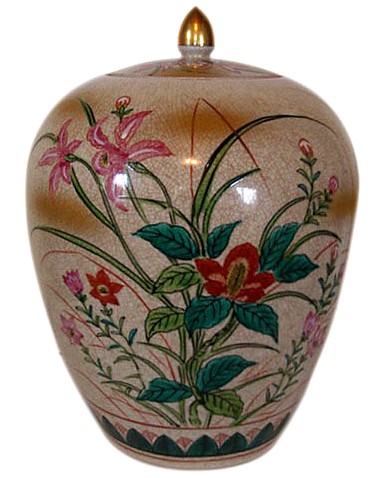 японская фарфоровая ваза с авторским рисунком