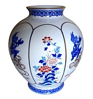 Японская интерьерная ваза с изображением мифического существа Кома-Ину. Японская ваза Коранся, 1900-е гг. Интериа Японика