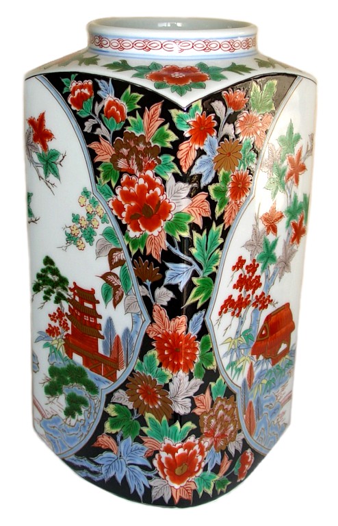 японский антиквариат: фарфоровая ваза Арита