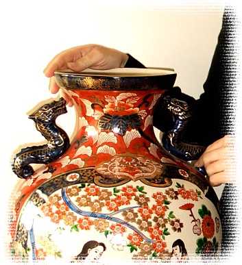японская ваза Имари эпохи Мэйдзи
