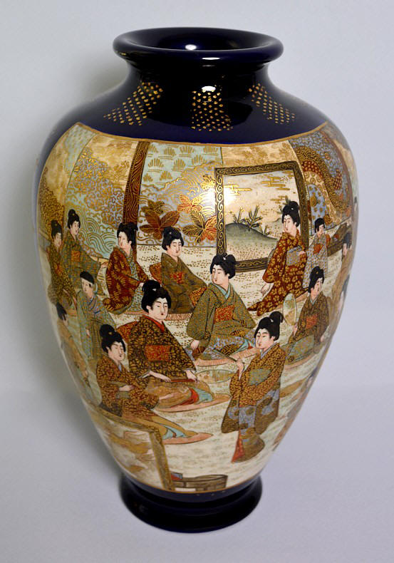 японская антикварная ваза Сацума, 1860-80-е гг. Мега Джапан, интернет-магазин