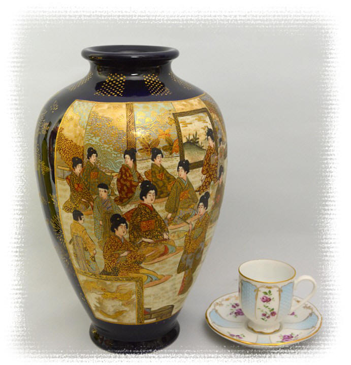 японский коллекционный фарфор: ваза сацума, 1860-80-е гг.