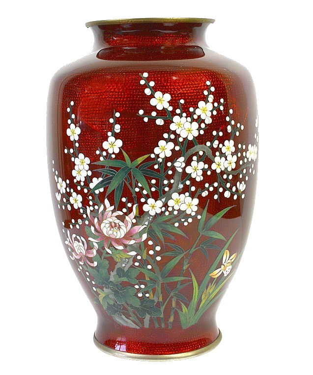 японская эмалевая ваза (клуазонне), мастерские Сато, 1920-30-е гг.