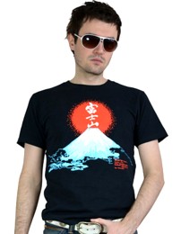 дизайнерская японская футболка с двусторонним рисунком 