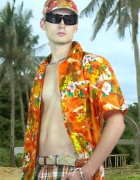 мужская пляжная рубашка