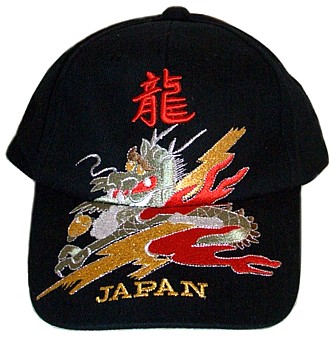 японская бейсболка с вышивкой в виде дракона