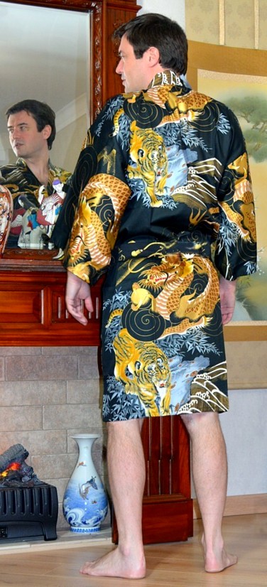 мужской халат кимоно, сделано в Японии