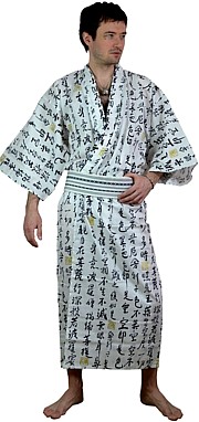 японский халат юката из хлопка, сделано в Японии