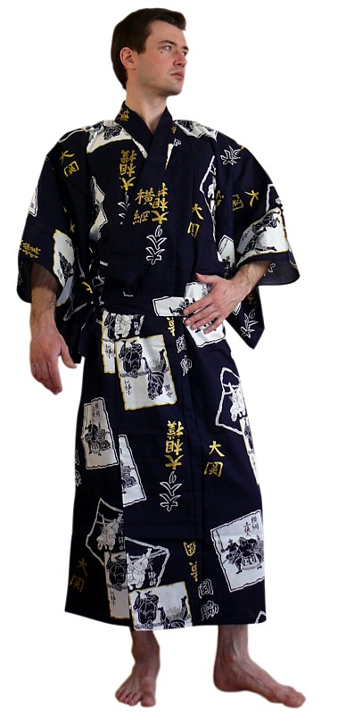 японское мужское кимоно юката СУМО - стильная одежда для дома