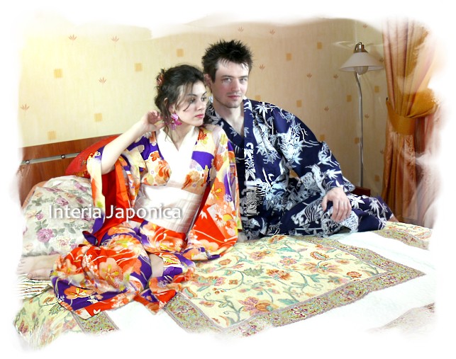 японское кимоно в интерьере