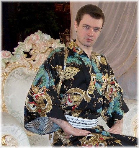 мужской халат- кимоно