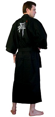 японское кимоно Дзен, вышивка, хлопок 100%