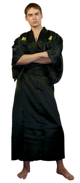мужской халат-кимоно БАКУФУ с вышивкой