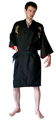 мужской короткий халат-кимоно 