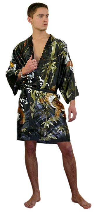 мужской короткий халат-кимоно
