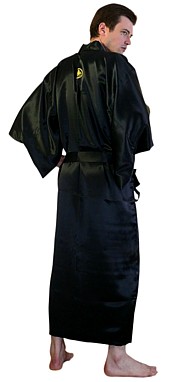 японское мужское кимоно из натурального шелка