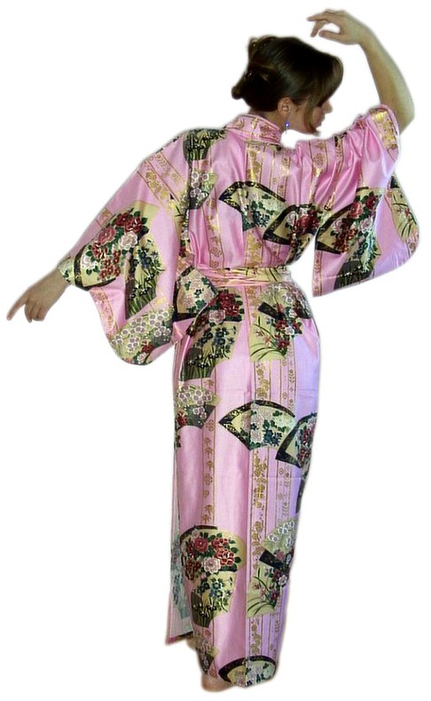 женская одежда для дома из Японии: халат-кимоно из хлопка