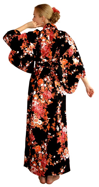 халат-кимоно ЗАПРЕТНЫЙ САД, хлопок 100%, сделано в Японии