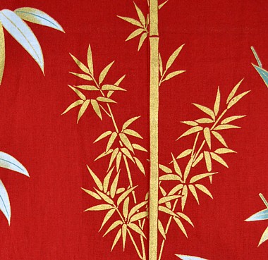 рисунок ткани японской юкаты Золотой Бамбук