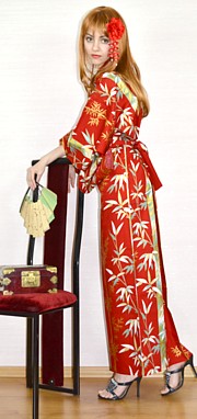 японское кимоно из хлопка - удобная и красивая одежда для дома