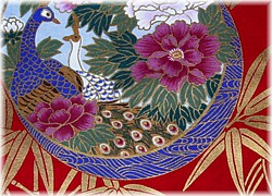 рисунок ткани японской юкаты Золотой Бамбук